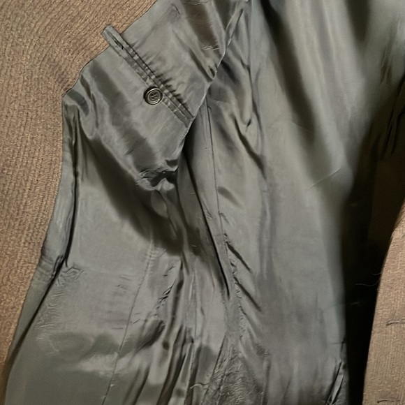 DONNA KARAN Mens 40R 100% Wool Italian Made 3 Button Brown Stripe Blazer Teacher - Picture 6 of 11
